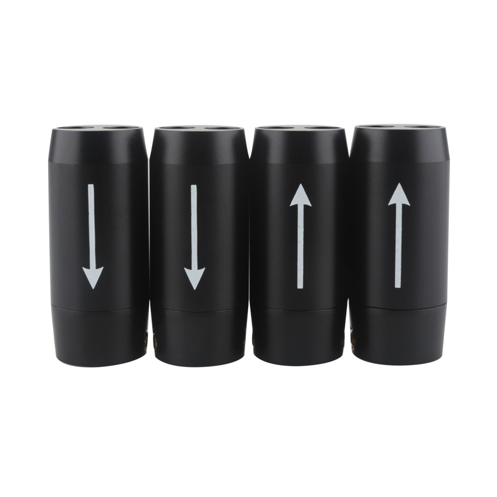 4pcs new 46mm Aluminium HiFi Speaker Pants Y Splitter for RCA Bi-Wire Cable DIY