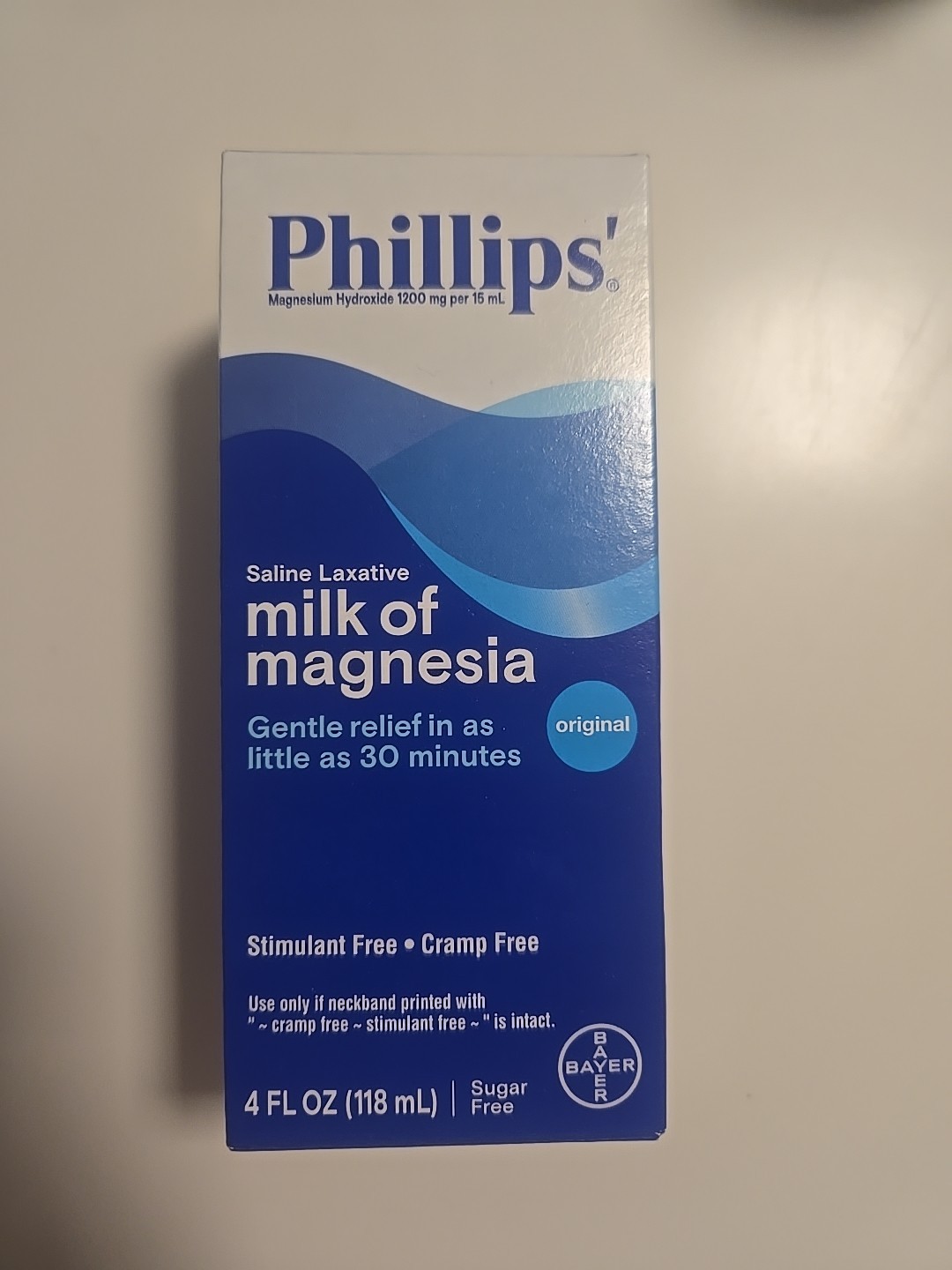 Phillips Milk Of Magnesia Saline Laxative Cramp Free Relief Original Flavor 4oz