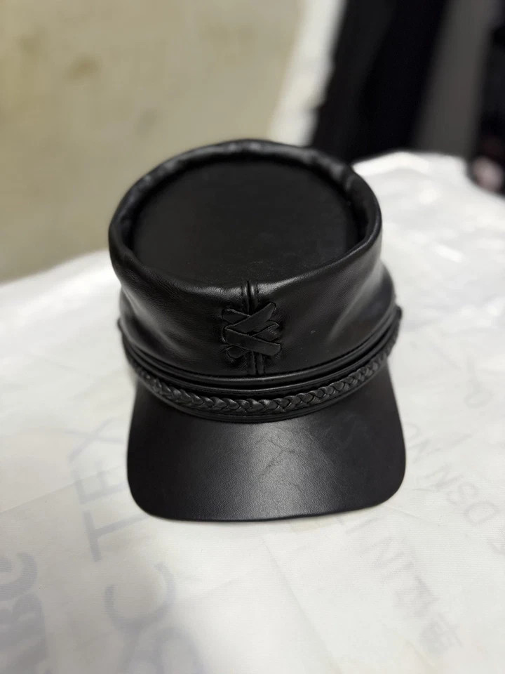 American Civil War Kepi leather cap, extraordinary craftsmanship.