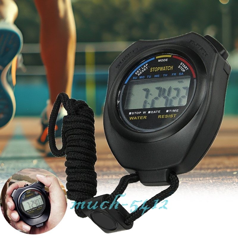 Digital LCD Sports Timer Watch Handheld Countdown Stopwatch Counter Stop Timer