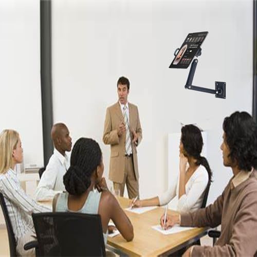 Adjustable Wall Mount Tablet & Phone Holder, 360° Rotating, 4-12.9 inch