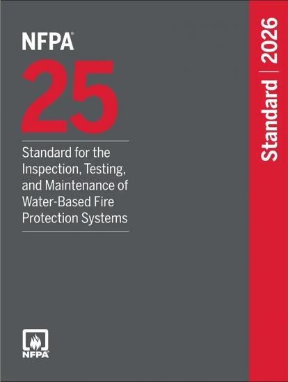 NFPA 25, Standard for the Inspection, Testing, and Maintenance of 2026 PB