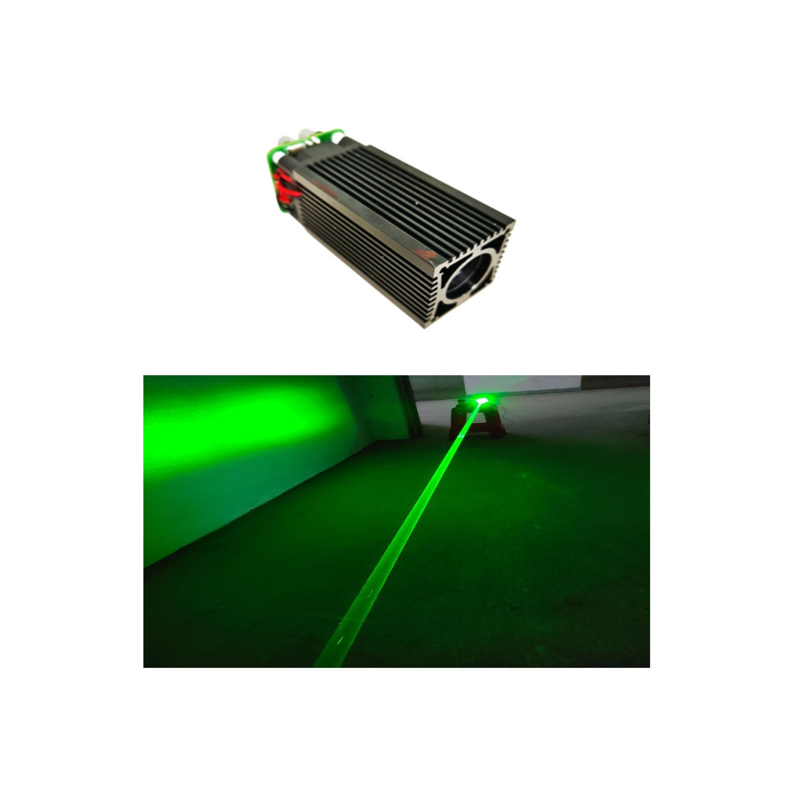 1pc 520nm 800mW Green Fat Beam Laser Module Warning Laser Lamp 12V