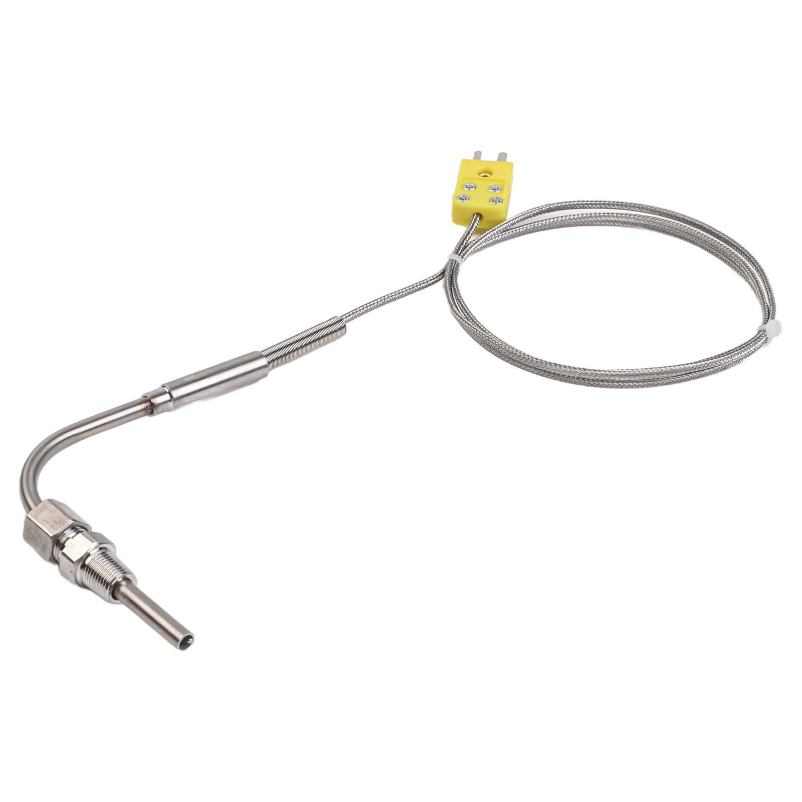 1m EGT Temperature Sensor K-Type Exhaust Gas Probe Thermocouple 1/8-NPT Thread