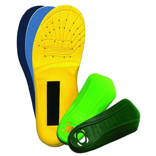 Megacomfort Insole,Women 5 to 7,Yllw/Grn/Blk,PR MT Megacomfort MT Men's 3 to 4 /