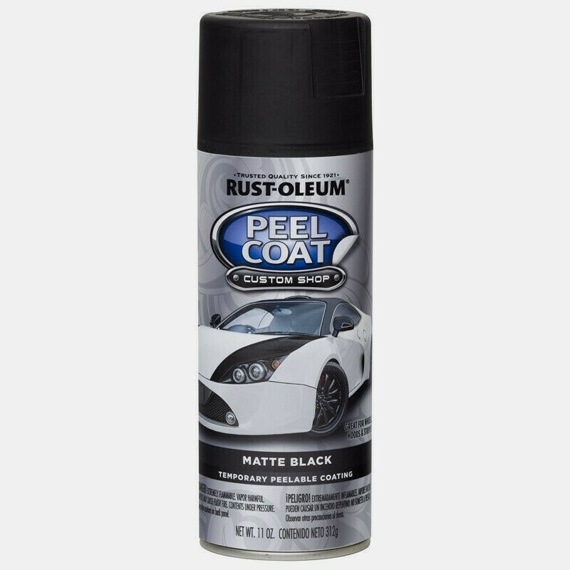 Rust-Oleum PEEL COAT 11 oz. MATTE BLACK Temporary Peelable Coating Auto 284279