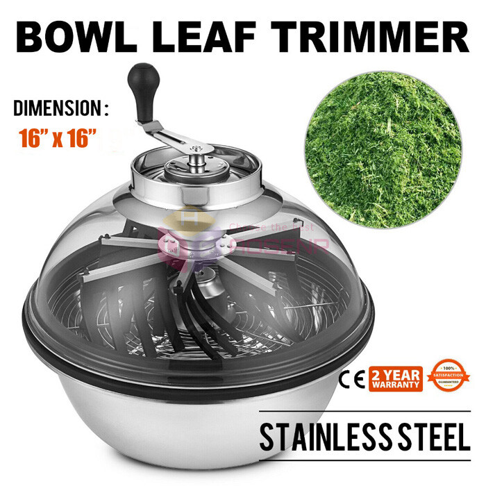 16 Inch Hydroponic Leaf Bowl Grass Trimmer Twisted Spin Cut for Plant Bud