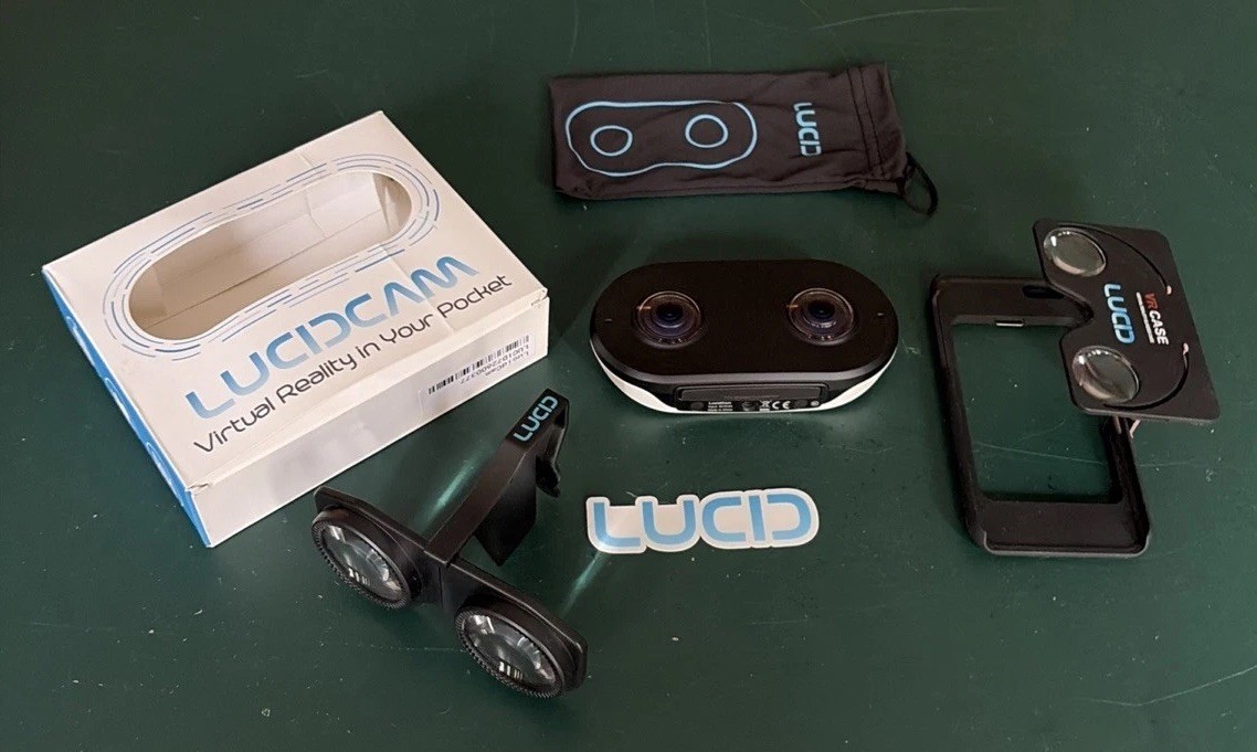 LUCID LucidCam VR Headset Dual-Lens Camera Case Box Sticker MORE Virtual Reality