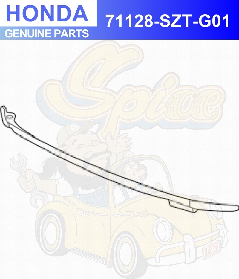 Honda Genuine CR-Z ZF2 11-15 Front Bumper Center Rubber Seal 71128-SZT-G01