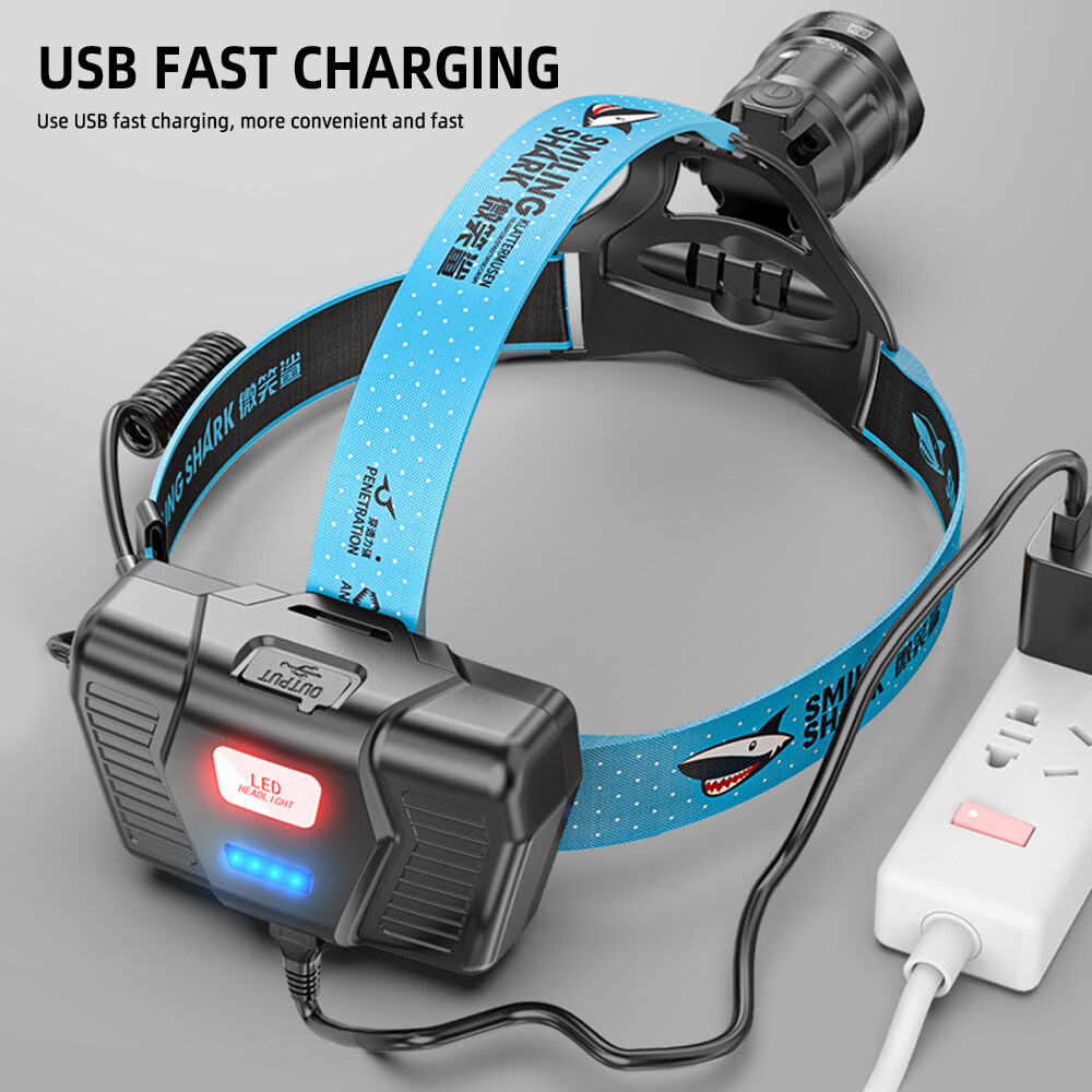 9000000LM LED Headlamp USB Rechargeable Super Bright Zoom Head Torch Headlight