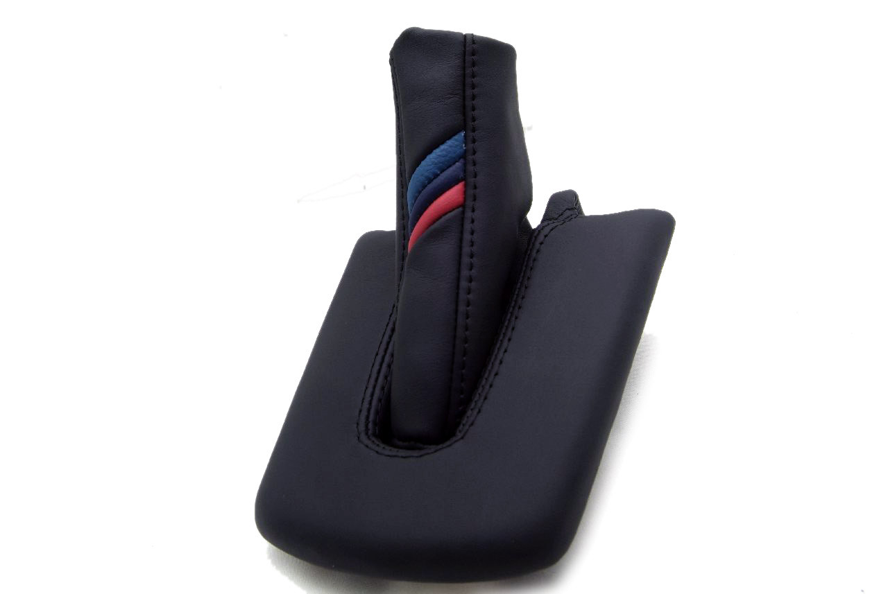 E Brake Boot Leather Synthetic for BMW E85 86 M3 Z4 03-08 M3 Style Stripes