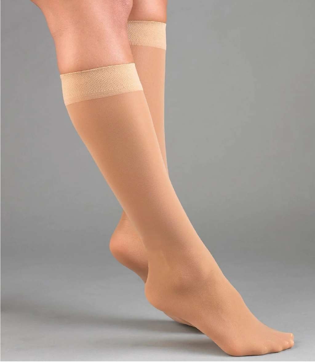 Activa Sheer Therapy Women's Dress Socks 15-20mmHg Tan Large