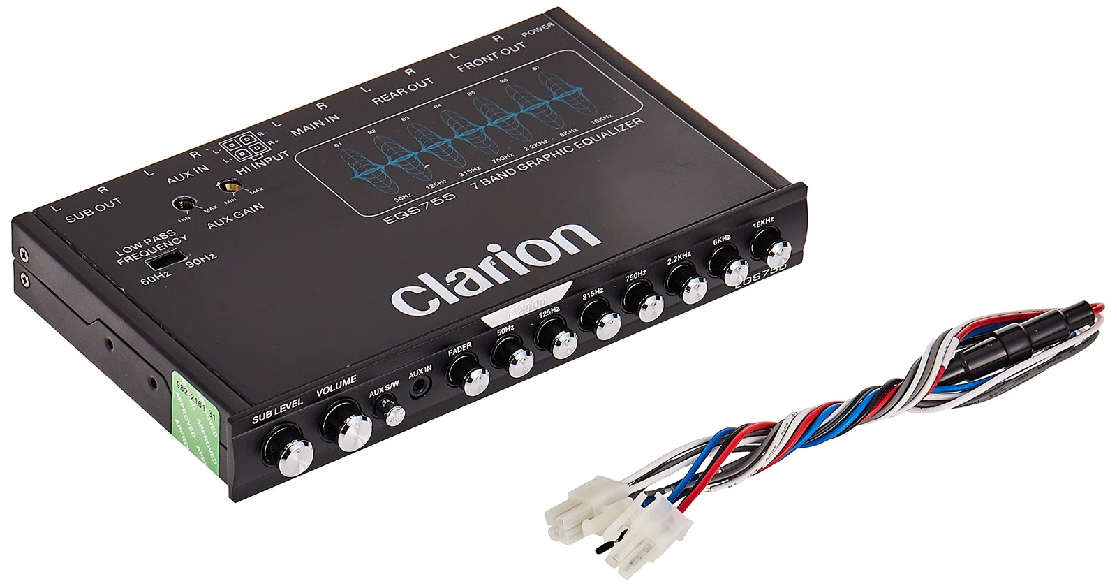 7Band Car Audio Graphic Equalizer with 3.5mm & RCA Inputs