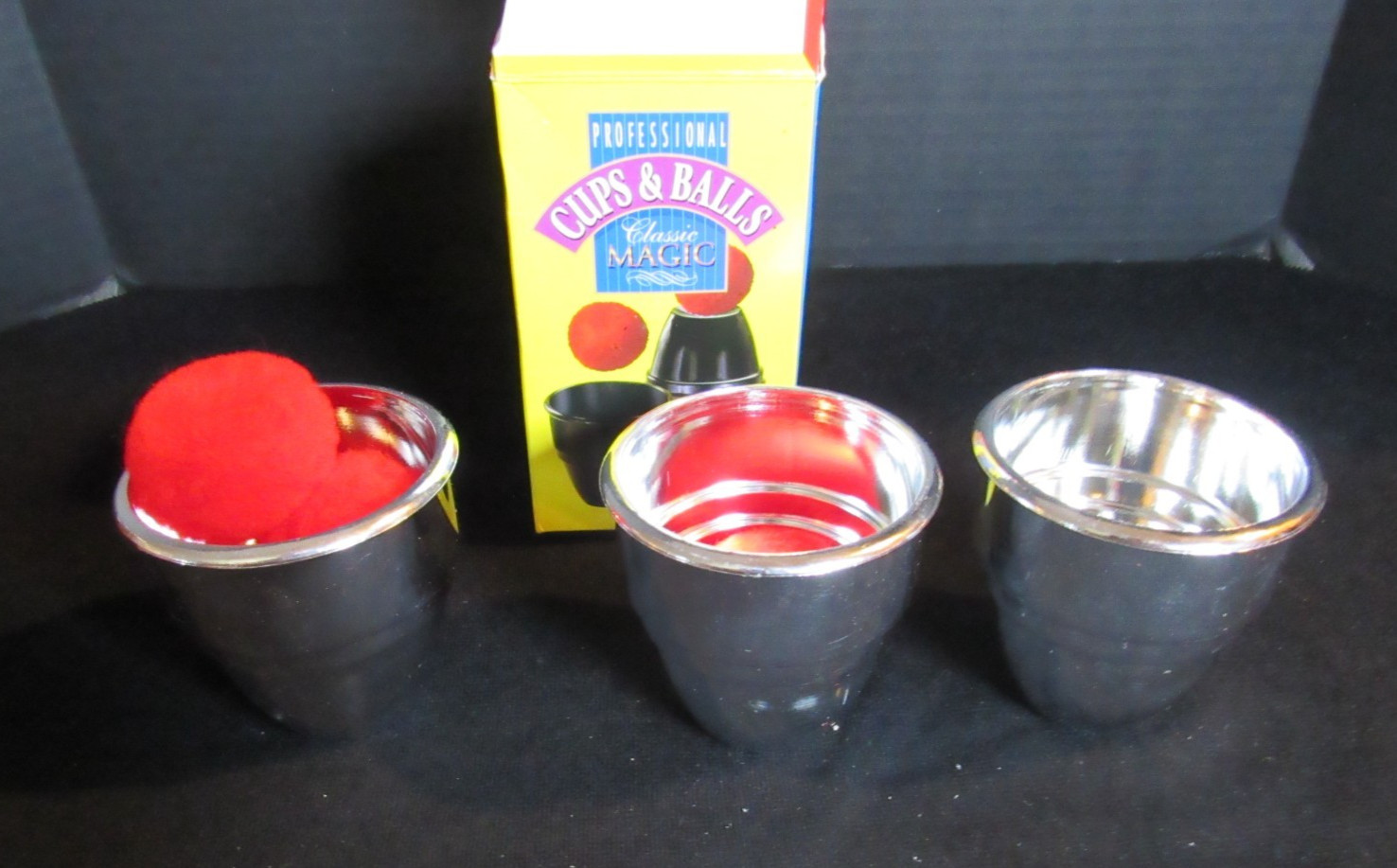 Chromed Plastic Cups & Balls Magic Trick
