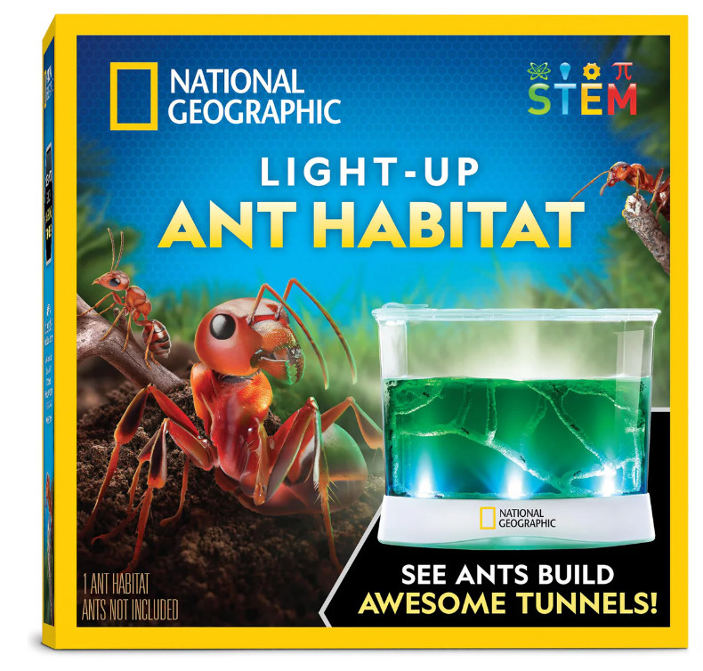 NIB BRAND NEW • NATIONAL GEOGRAPHIC stem • LIGHT UP ANT HABITAT toy KIDS summer
