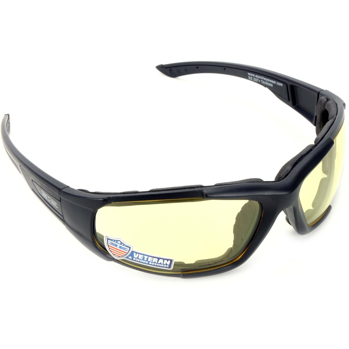 Epoch Eyewear Black Foam 2 Sunglasses w/Yellow Lens - EE3273