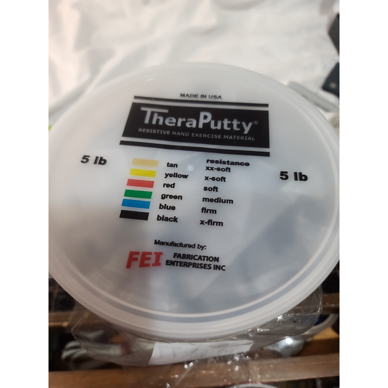 Cando Theraputty Standard Hand Exercise Putty - 5 lb - Black - X-firm