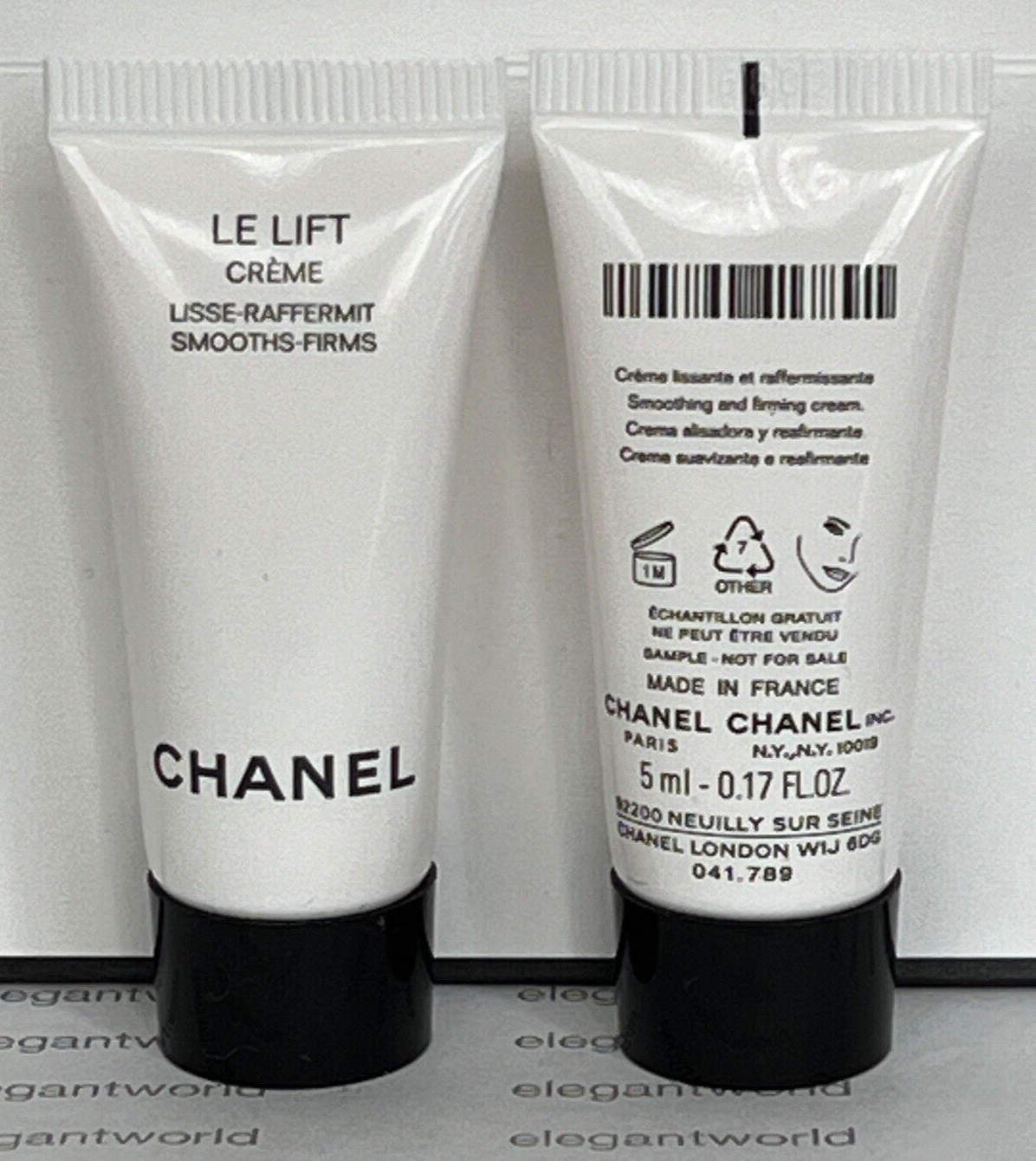 Chanel Le Lift CREME Smooths-Firms 5ml/0.17oz Mini Size 100% AUTHENTIC (2 Tubes)