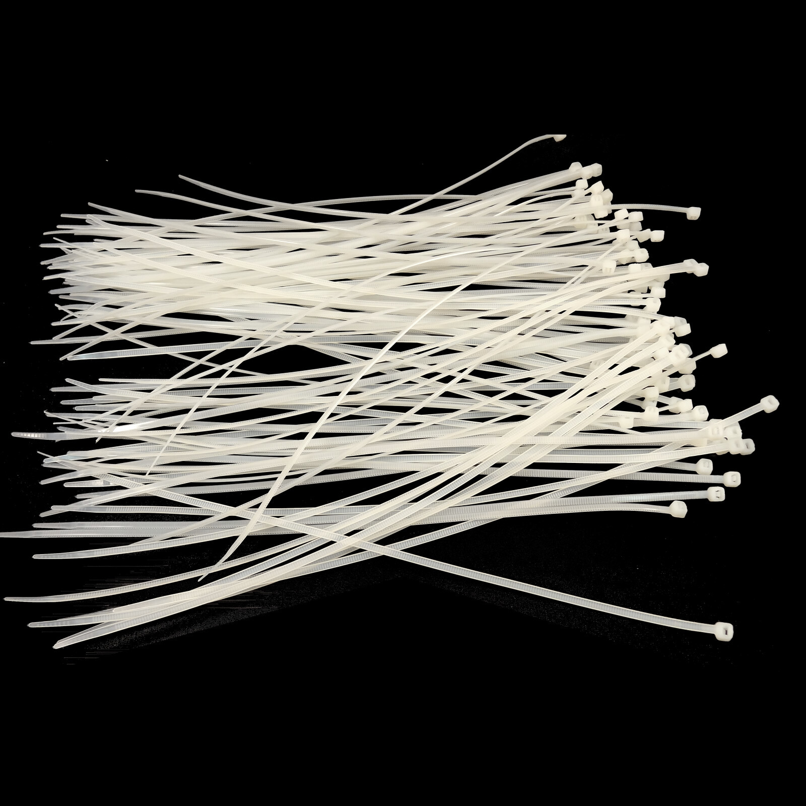FREE SHIP FROM USA ~ NEW 100 WHITE Plastic Cable Cord Wire Zip Ties 11.8'' 12