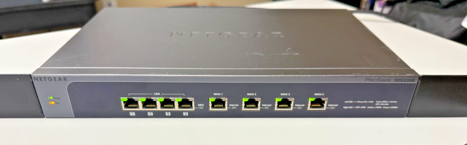 NETGEAR PROSAFE Gigabit Quad WAN SSL VPN  FIREWALL SRX5308