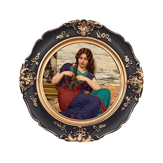 + Vintage Picture Frames 4x4 Round,Luxury Antique Photo Frames With Black-Round