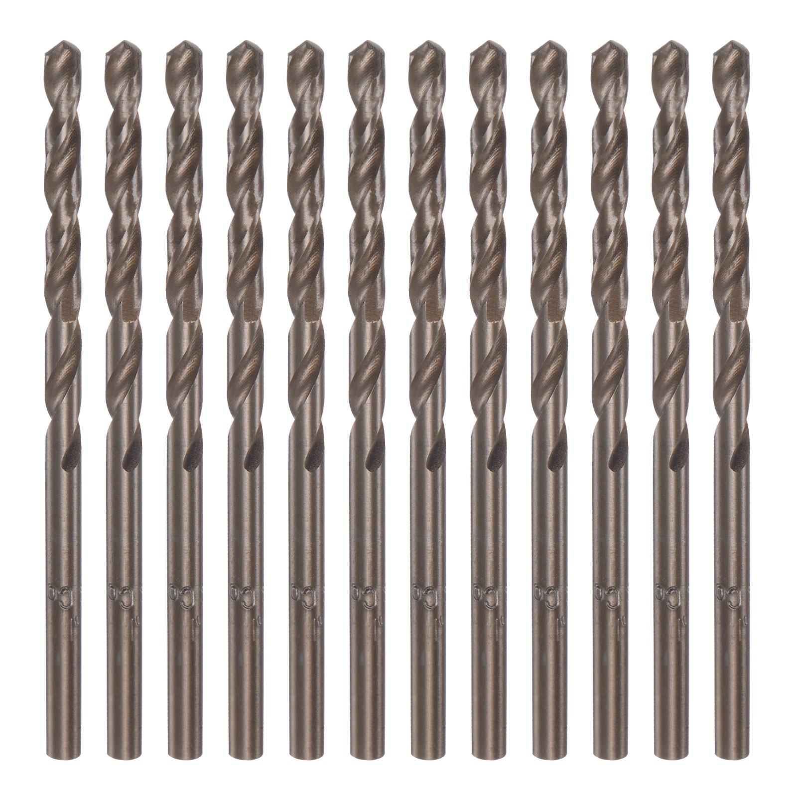12pcs Cobalt Drill Bits 3.3mm M35 Twist Drill Bit Straight Jobber Drill Bits