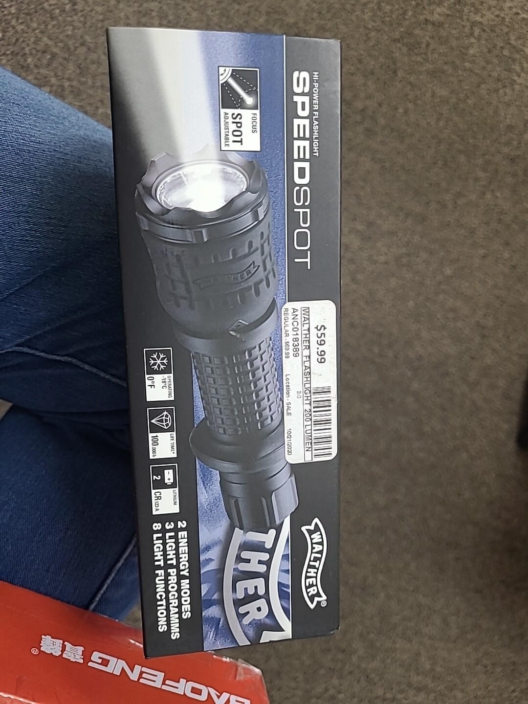 Walther Speed Spot 200 Lumen Adjustable Spot Flashlight - Free Ship