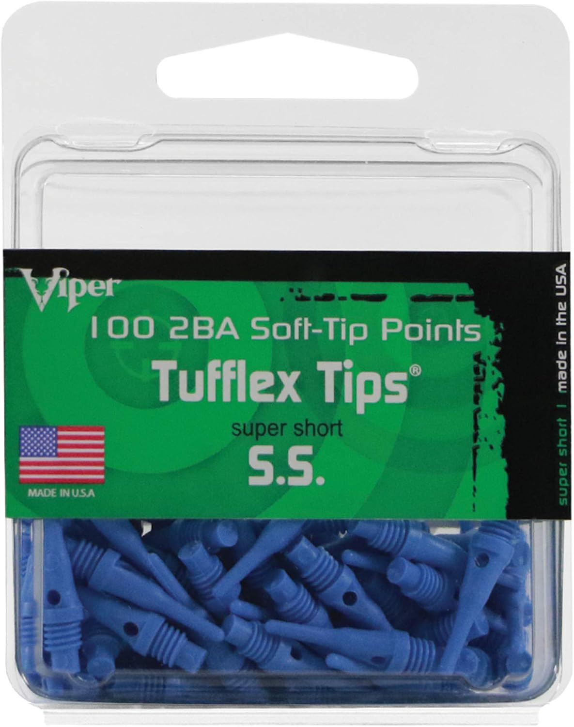 Viper Dart Accessory: Tufflex S.S. (Super Short) 2BA Thread Soft Tip Dart Points