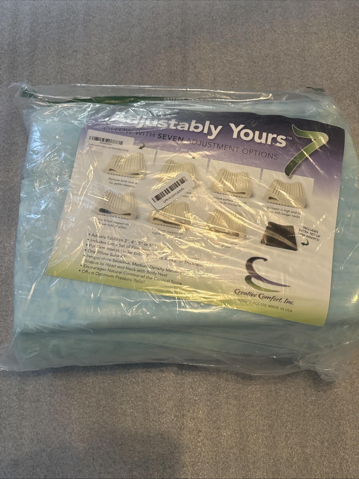 Creative Comfort Adjustably Yours Memory Foam Pillow Medium Density