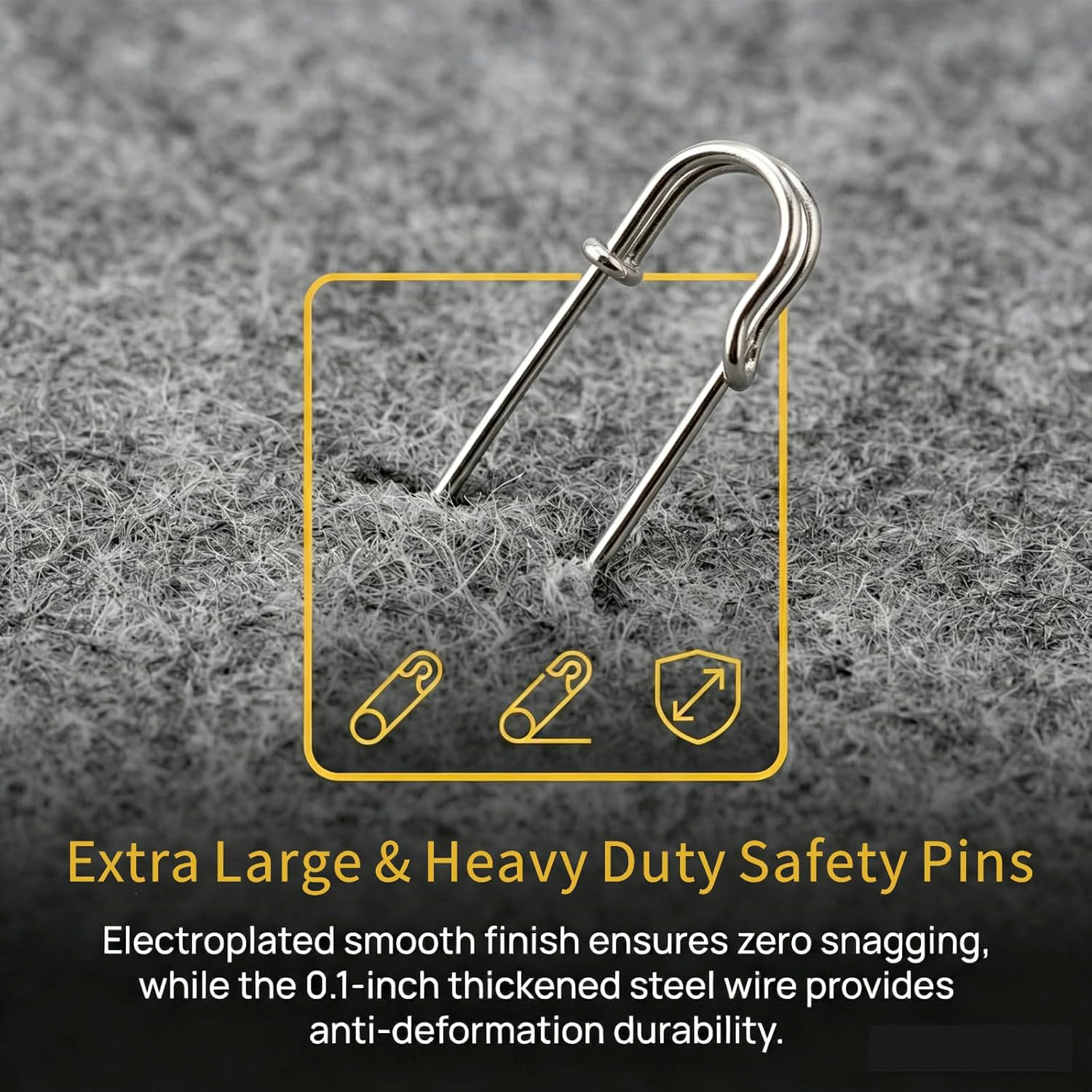 15Pcs Extra Large Heavy Duty Safety Pins, 4 Inch Jumbo Big Giant Safety Pins, 3