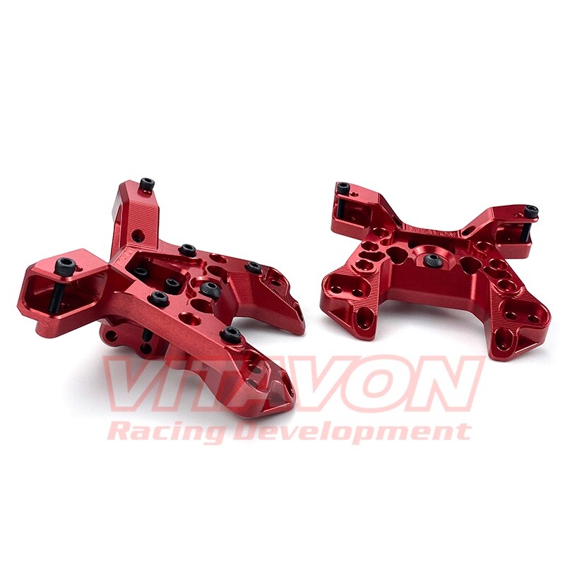 Vitavon CNC Alu #7075 Front & Rear Shock Tower for Arrma Kraton 8S 1/5 Red