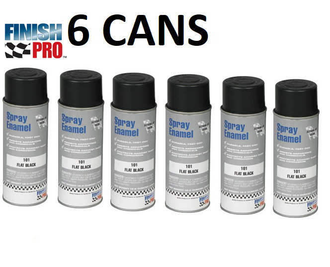 Automotive Flat Black Finish Rust Converter Spray Coat 12 oz, 6 PK