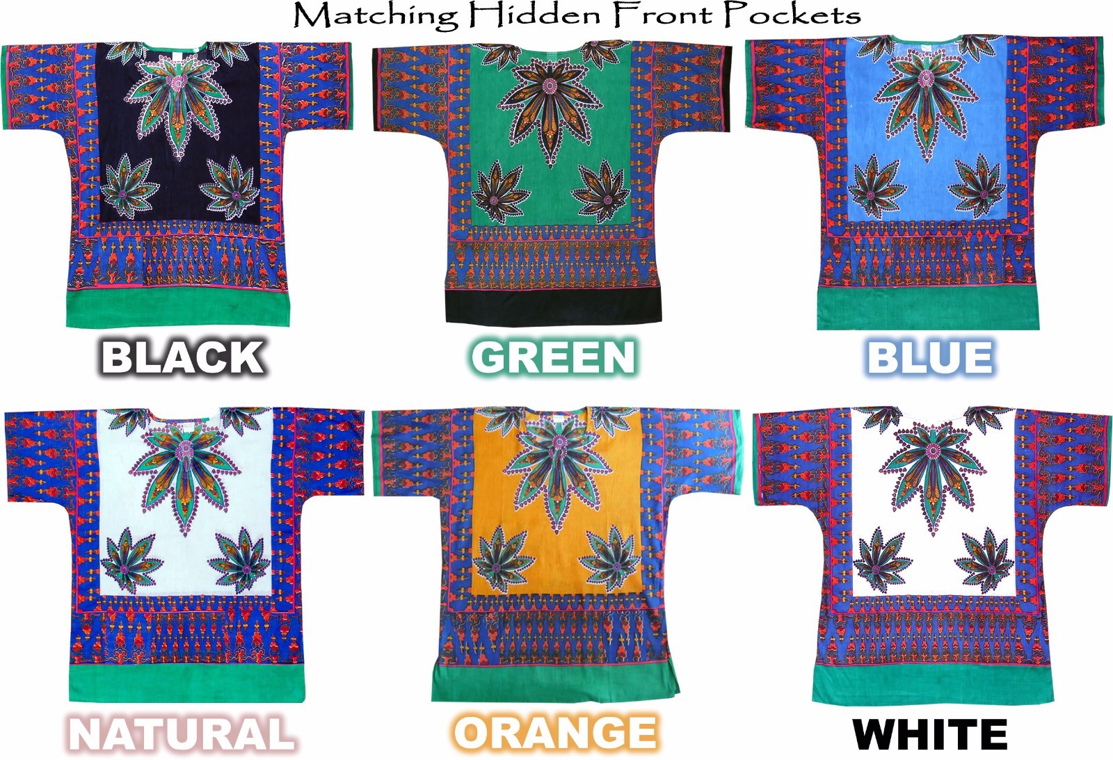 MENS Cannabis Marijuana Leaf Dashiki Print 100% Cotton By American Dashiki Brand