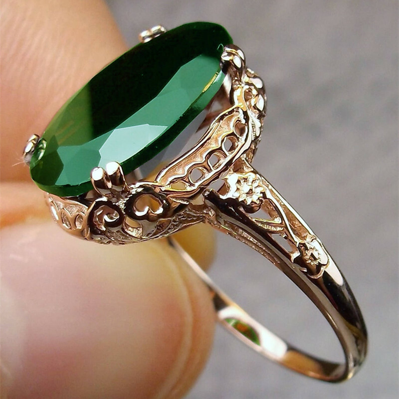 Elegant 18k yellow gold plated Rings Women Cubic Zirconia Jewelry Size 6-10