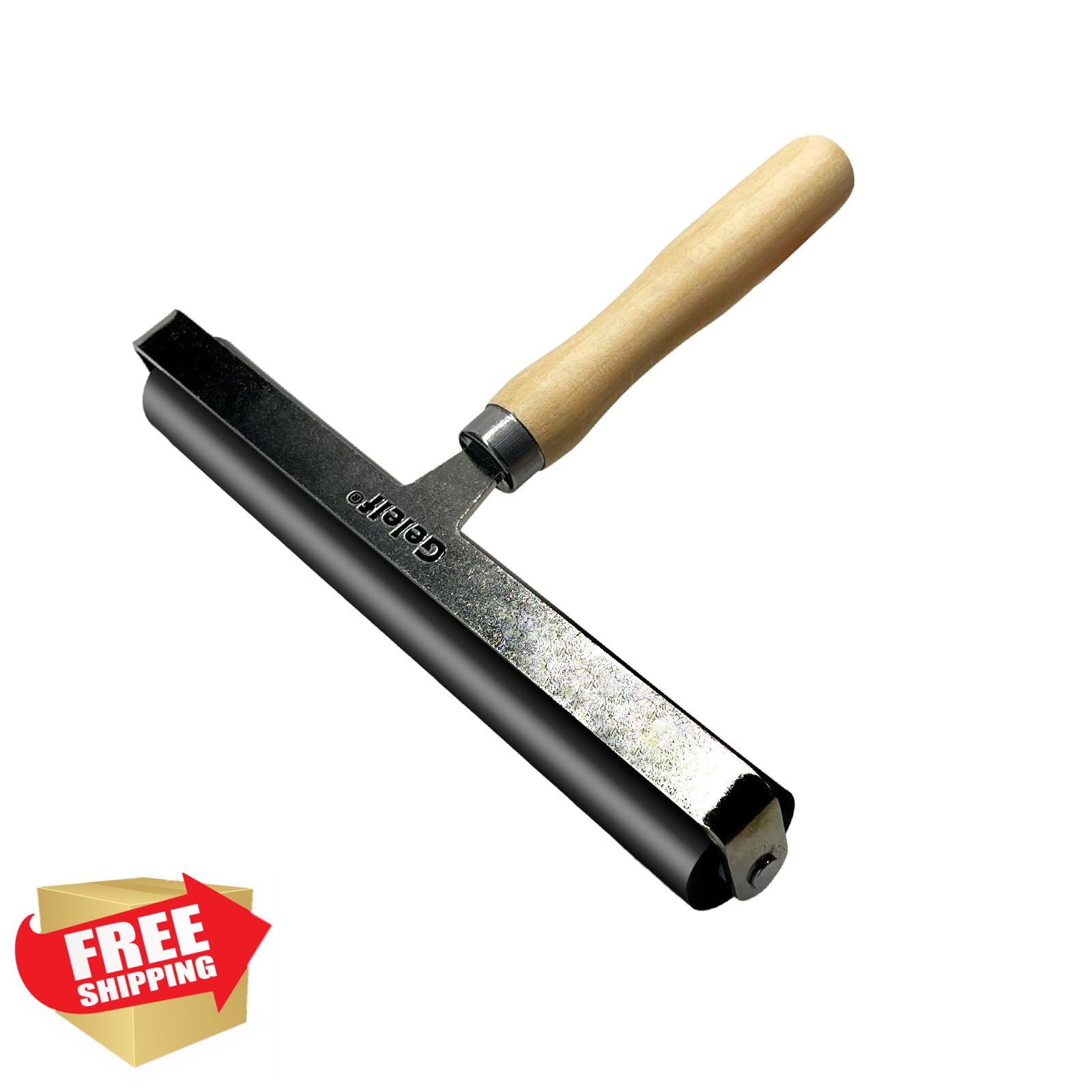 GELELF 8 Inch Wood Brayer Roller for Printing, Gluing, Stamping Crafts