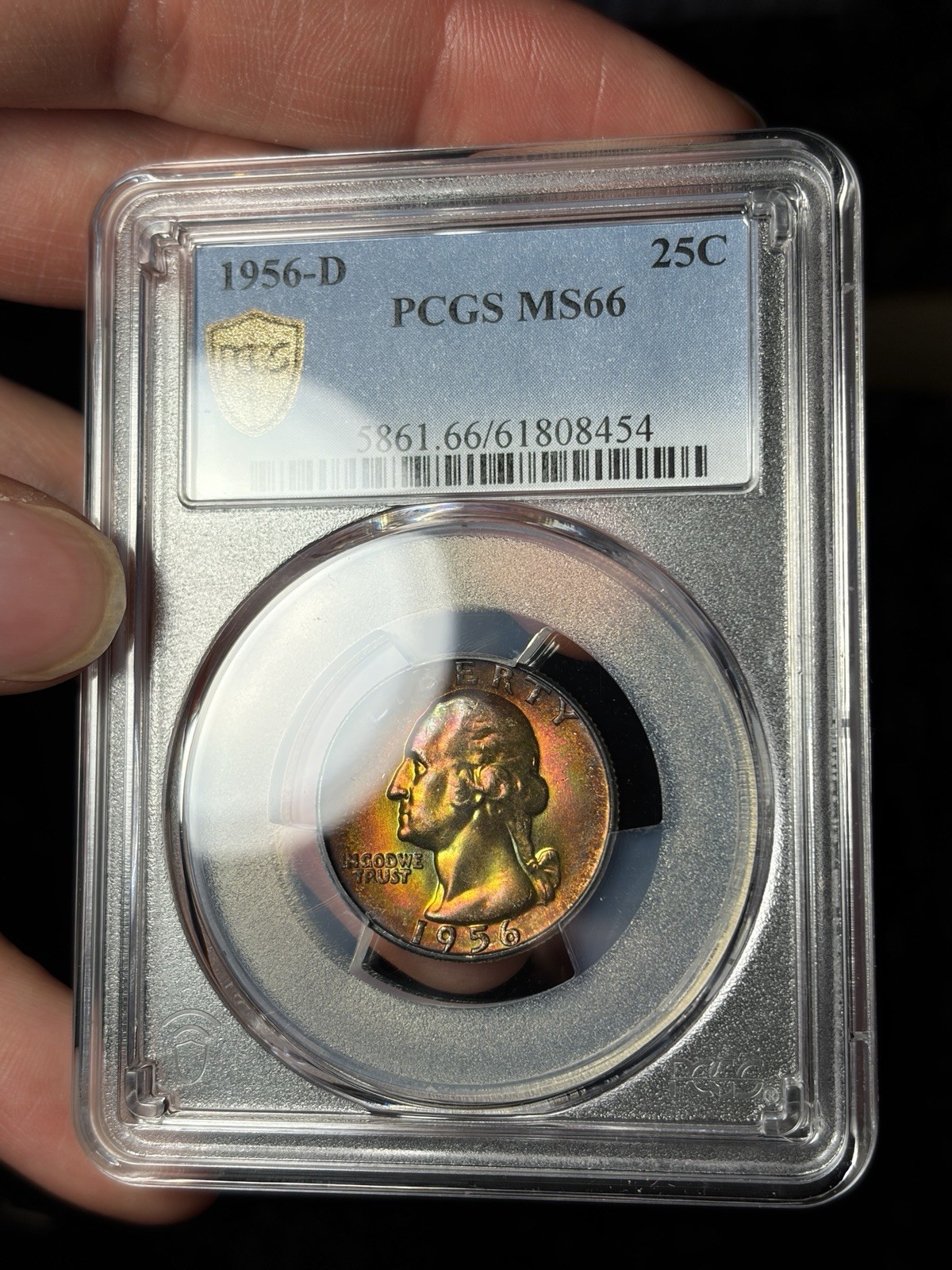 1956 US Mint Set 18 Coin Fully PCGS Graded Rainbow Toned WOW Original