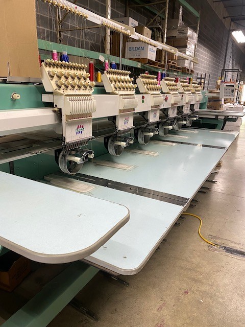 TMFX III-C1206 multi head embroidery machine used