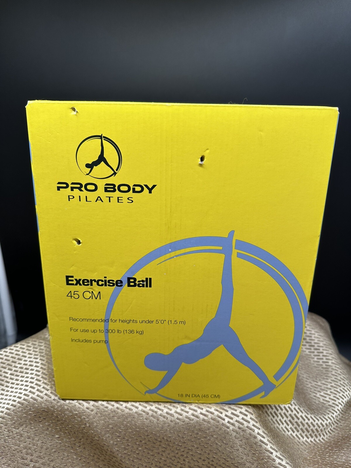 ProBody Pilates Ball Exercise Ball Yoga Ball Pregnancy Fitness Balance Blue 45CM