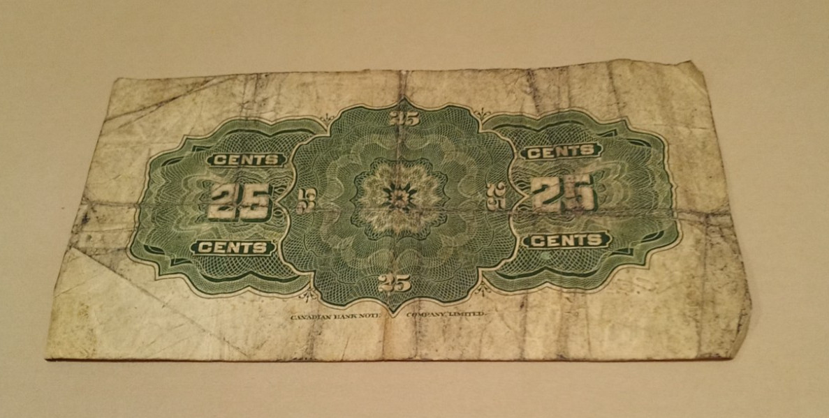 Banknote Canada P11c 25 Cents 1923