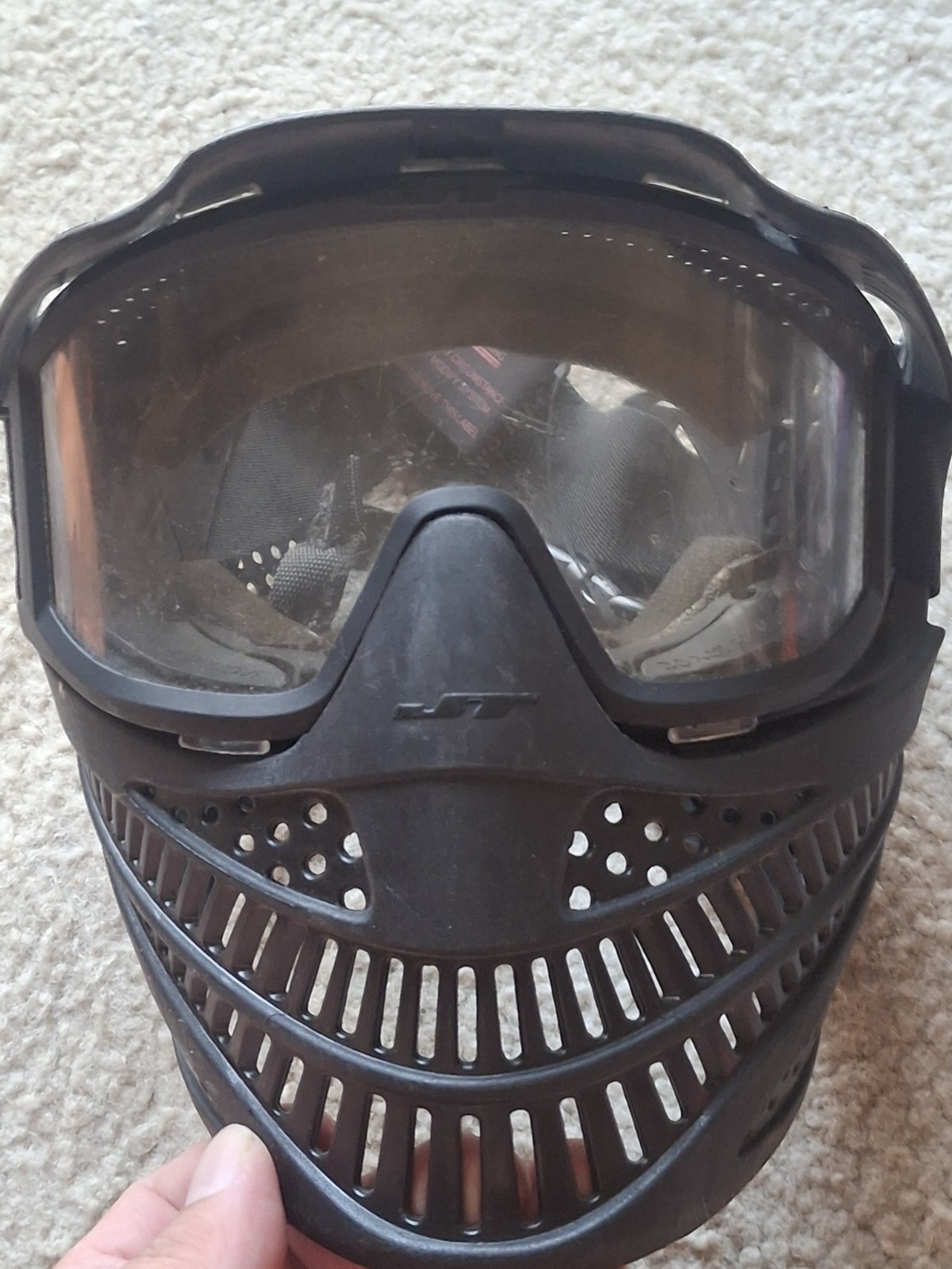 JT Paintball Black Elite Raptor Mask Goggle