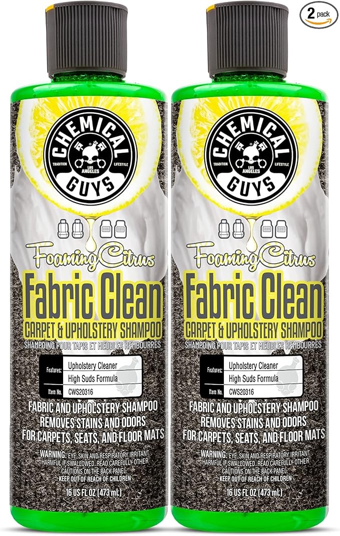 Chemical Guys - Foaming Citrus Fabric Clean Carpet Shampoo (16 oz) (2 Pack)