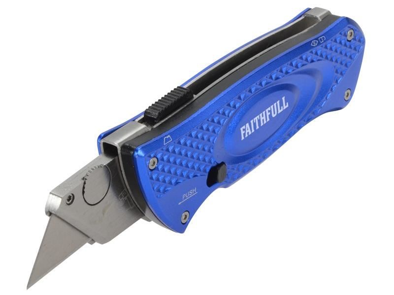 Faithfull - Trimming Knife - Retractable Blade & Blade storage -