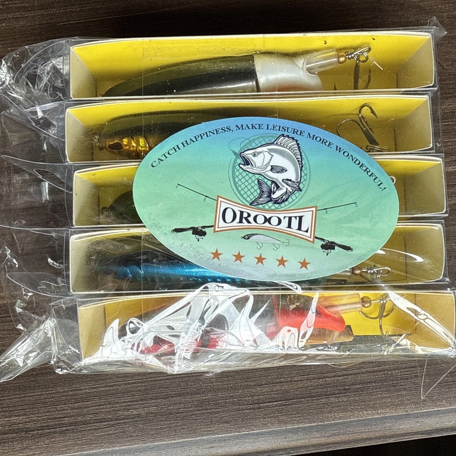 OROOTL Saltwater Fishing Lures Kit 5 Piece Soft & Hard Lure, Lead Fish, Jig Head