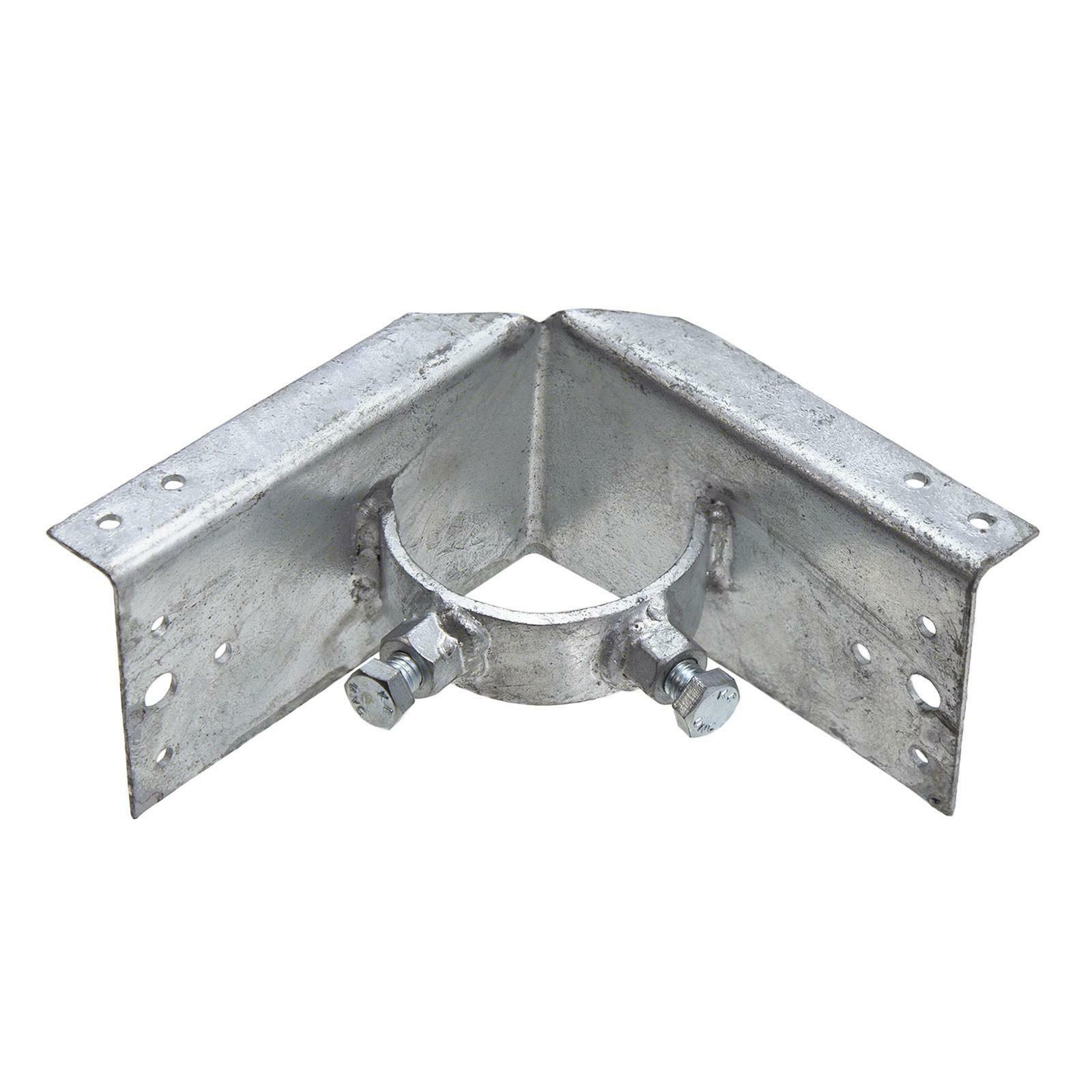 2 1/2" (2 3/8" OD) x 6" Wood to Steel Post Corner Adapter (Set of 4)