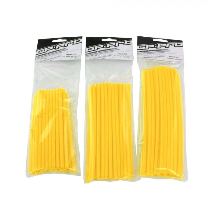 GP-PRO SPOKE SHROUDS PACK OF 40 15/18/21CM LENGTHS - YELLOW