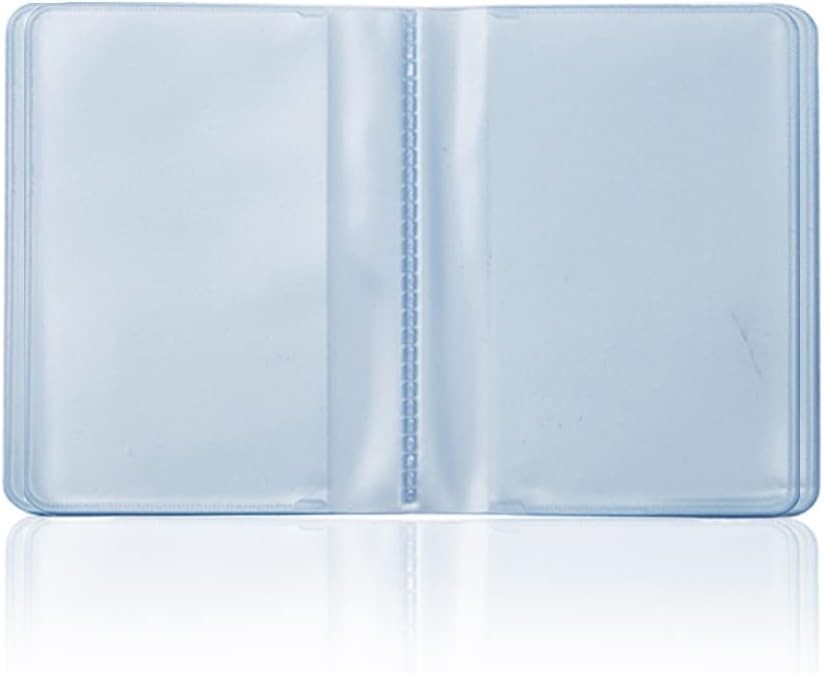 Plastic Wallet Insert Credit Card Holder Transparent (10 Page 20 Slots, 1 Pack)