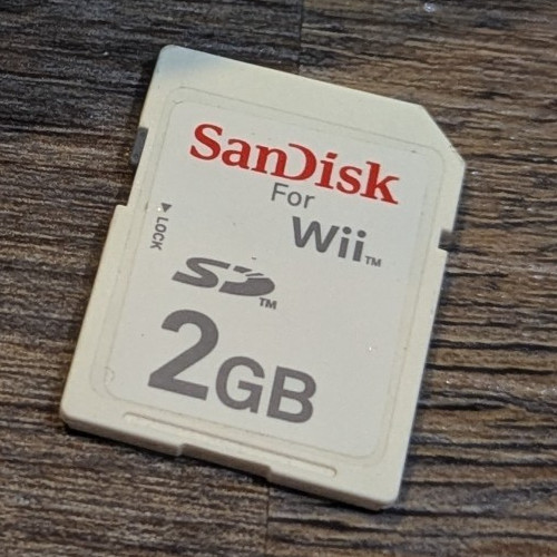 2GB SanDisk SD Card For Nintendo Wii