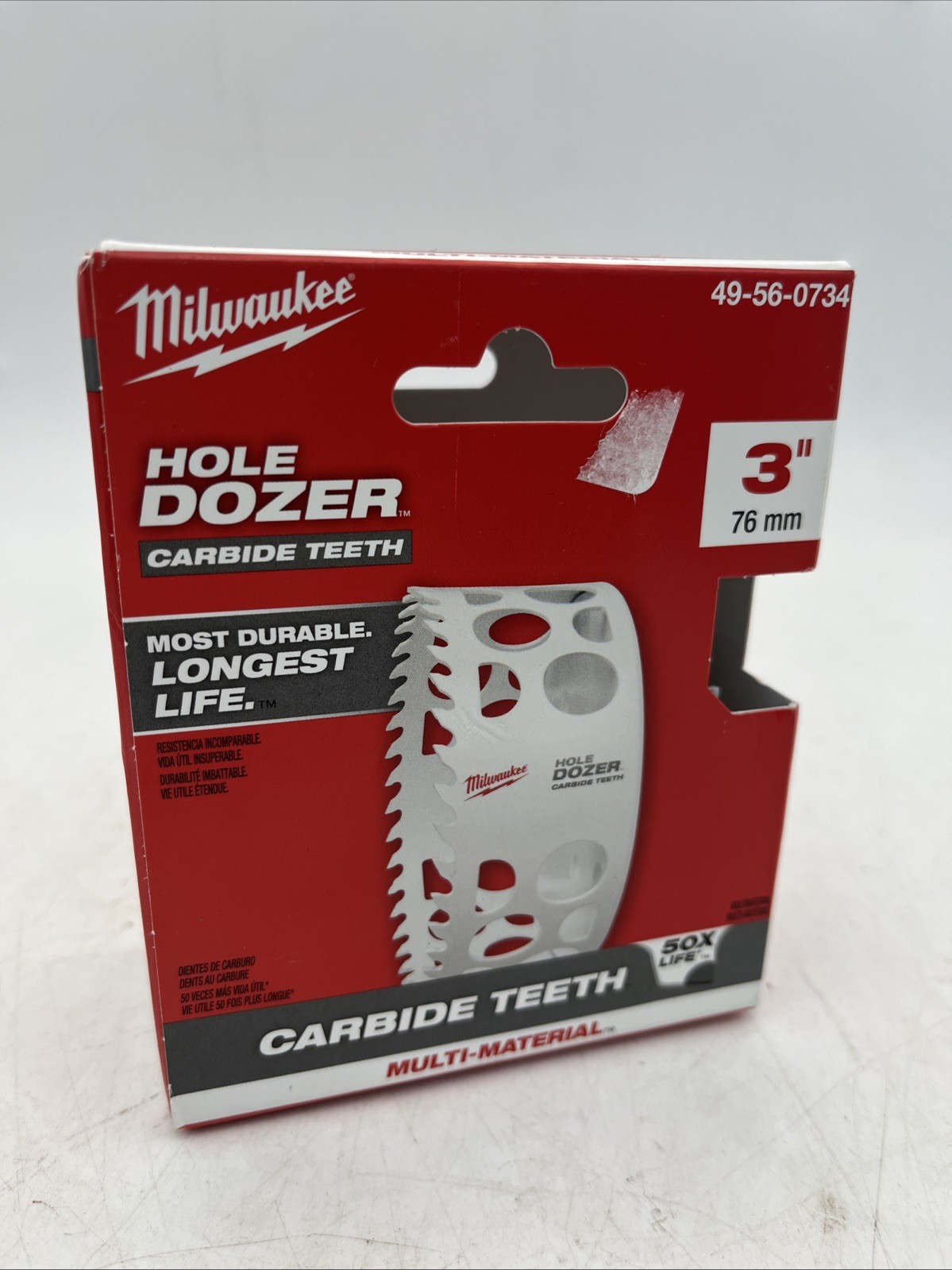 Milwaukee 49-56-0734 3" Hole Dozer with Long Life Carbide Teeth Hole Saw