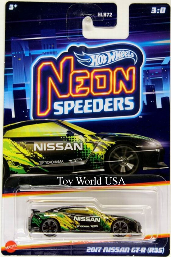 2023 Hot Wheels Neon Speeders Series #3 2017 Nissan GT-R (R35)