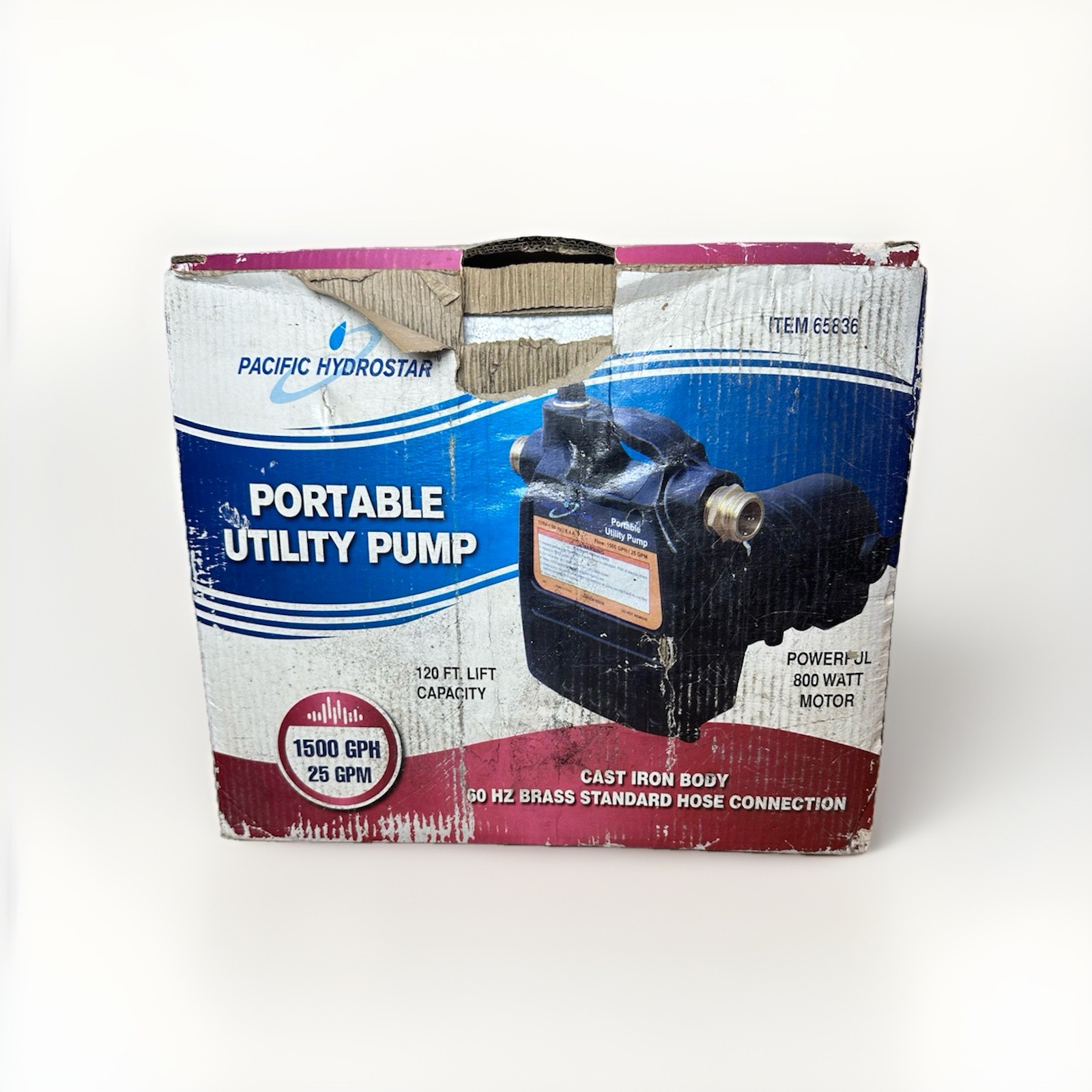 Pacific Hydrostar Water Pump 1500 GPH Item 65836